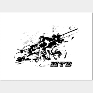 mtb downhill Posters and Art